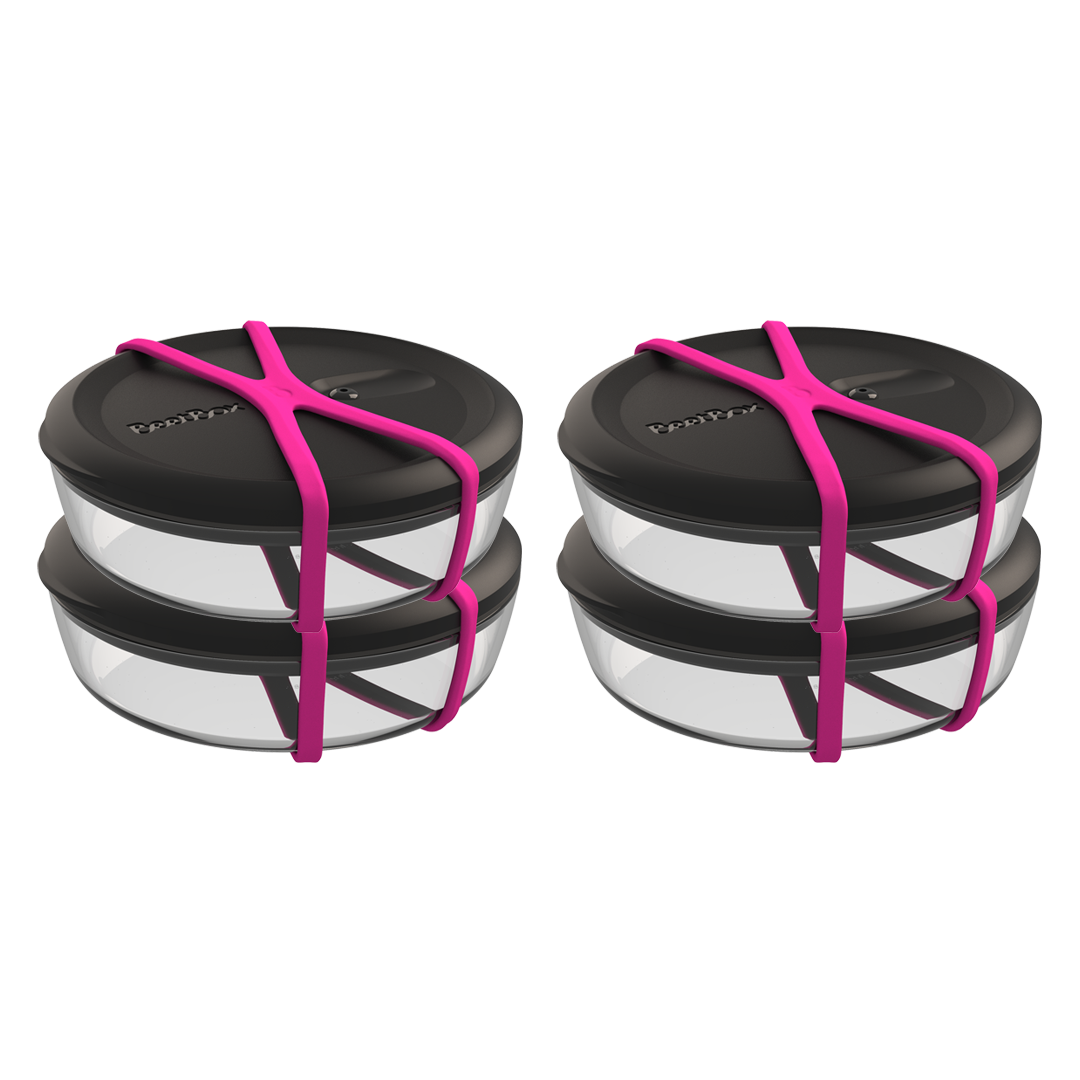BeetBox Go BLACK / FLURO PINK - Set of 4