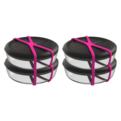 BeetBox Go BLACK / FLURO PINK - Set of 4