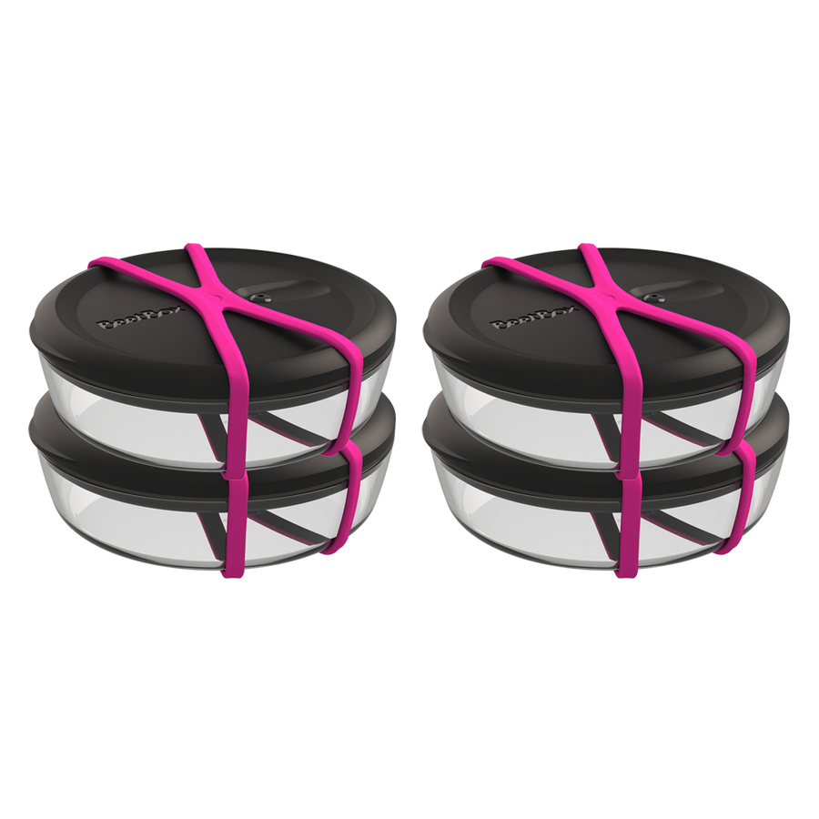 BeetBox Go BLACK / FLURO PINK - Set of 4