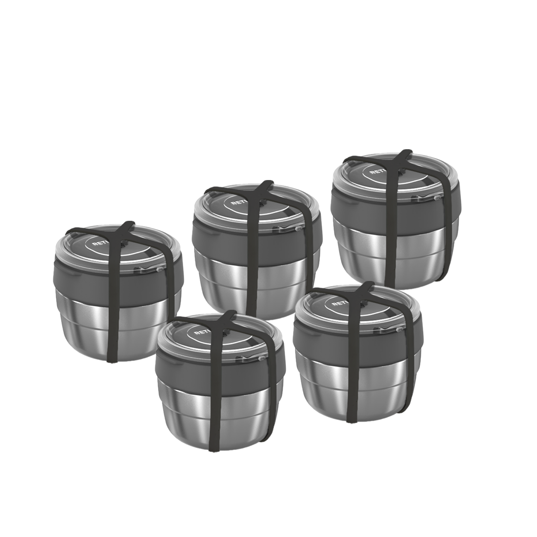 Brekkie Bowl - Small CHARCOAL - Set of 5