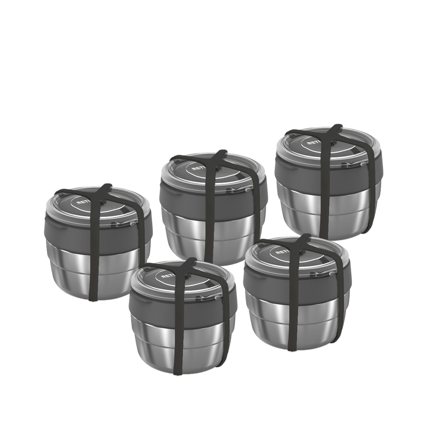 Brekkie Bowl - Small CHARCOAL - Set of 5