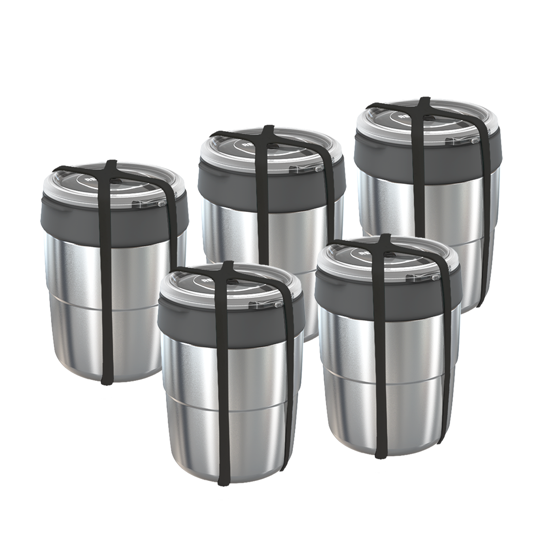 Brekkie Bowl - Large CHARCOAL - Set of 5