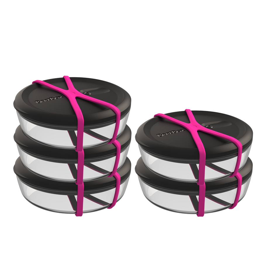 BeetBox Go BLACK / FLURO PINK - Set of 5